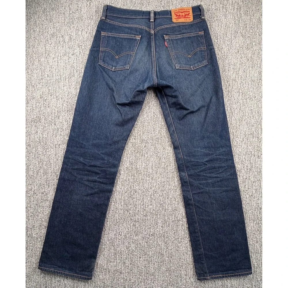 Levi's 501 Original Fit Jeans Men 31x32* Dark Wash Blue Straight Leg‎ Button Fly